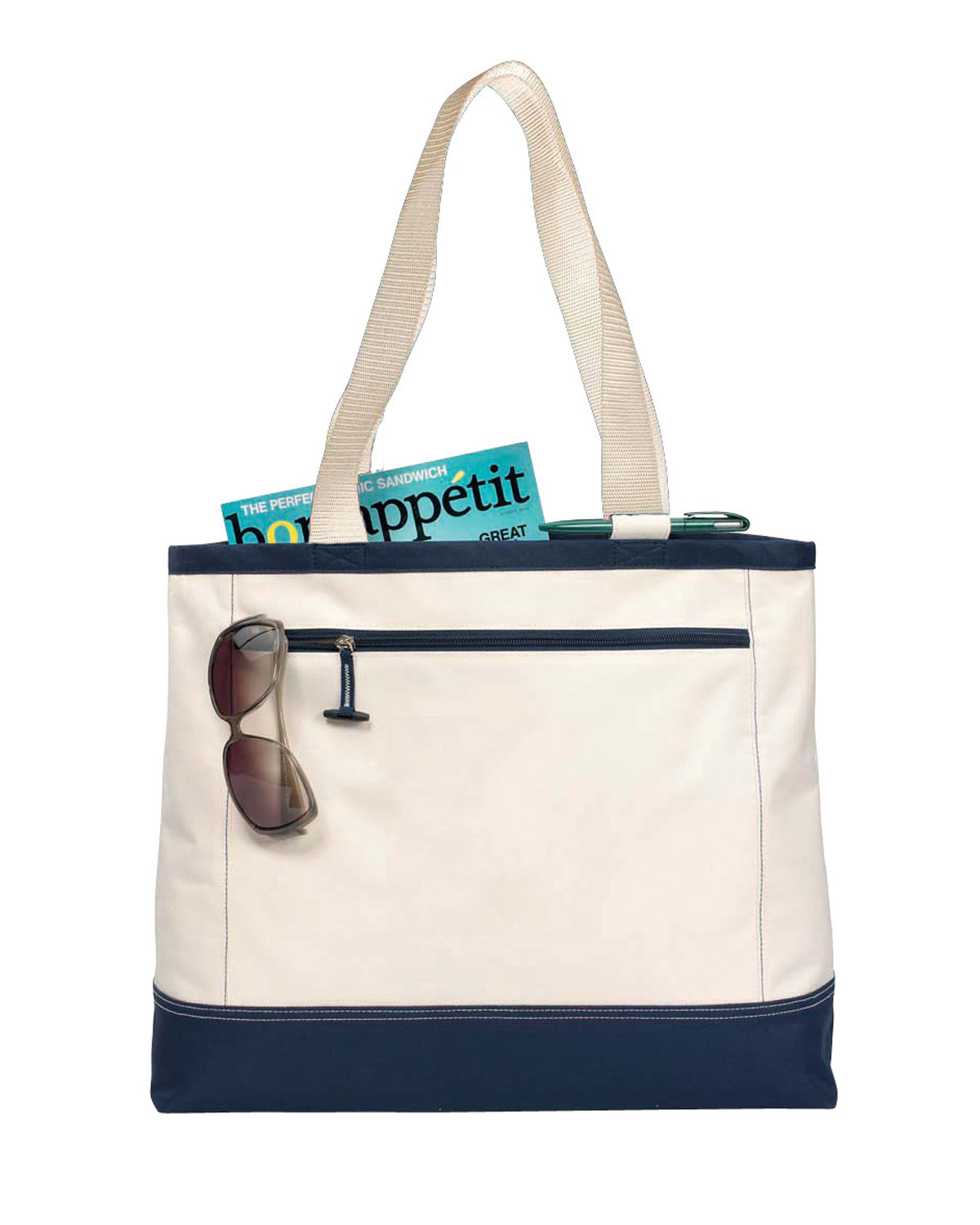 Natural/ Navy Blank