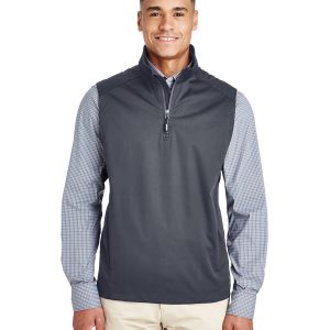 CORE 365 Men's Techno Lite Three-Layer Knit Tech-Shell Quarter-Zip Vest
