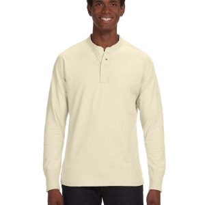 J AMERICA Men's Vintage Brushed Jersey Henley