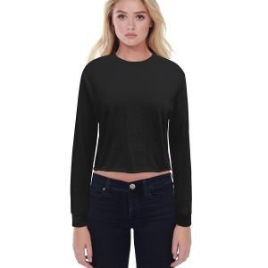 STAR TEE Ladies' Long-Sleeve Crop Boyfriend T-Shirt