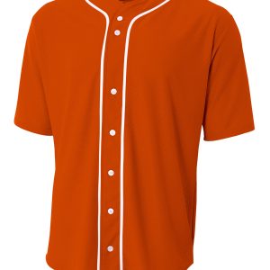 A-4 Short Sleeve Full Button Baseball Top