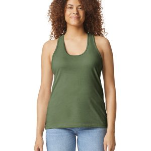 Gildan Ladies' Softstyle CVC Racerback Tank