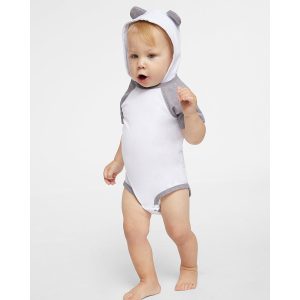 Rabbit Skins Infant Character Hooded Bodysuit with Ears