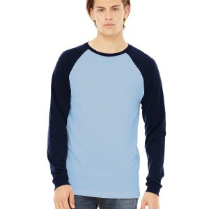 BELLA+CANVAS Men's Jersey Long-Sleeve Baseball T-Shirt