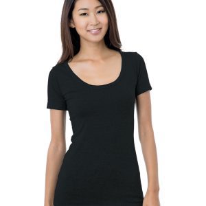 BAYSIDE Youth Wide Scoop Neck T-Shirt