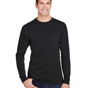 Hanes Printables Adult Workwear Long-Sleeve Pocket T-Shirt
