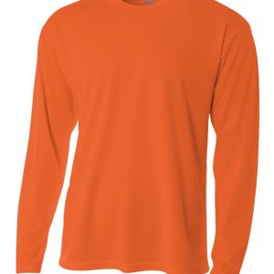A-4 Men's Birds-Eye Mesh Long Sleeve T-Shirt