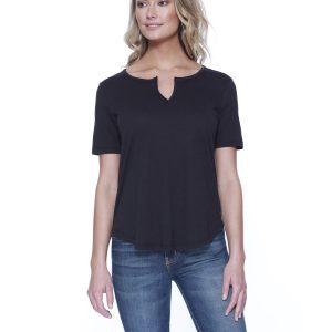 STAR TEE Ladies' Cotton/Modal Slit V-Neck
