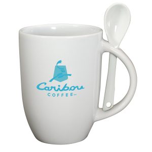 Prime Line 12oz Dapper Ceramic Mug With Spoon