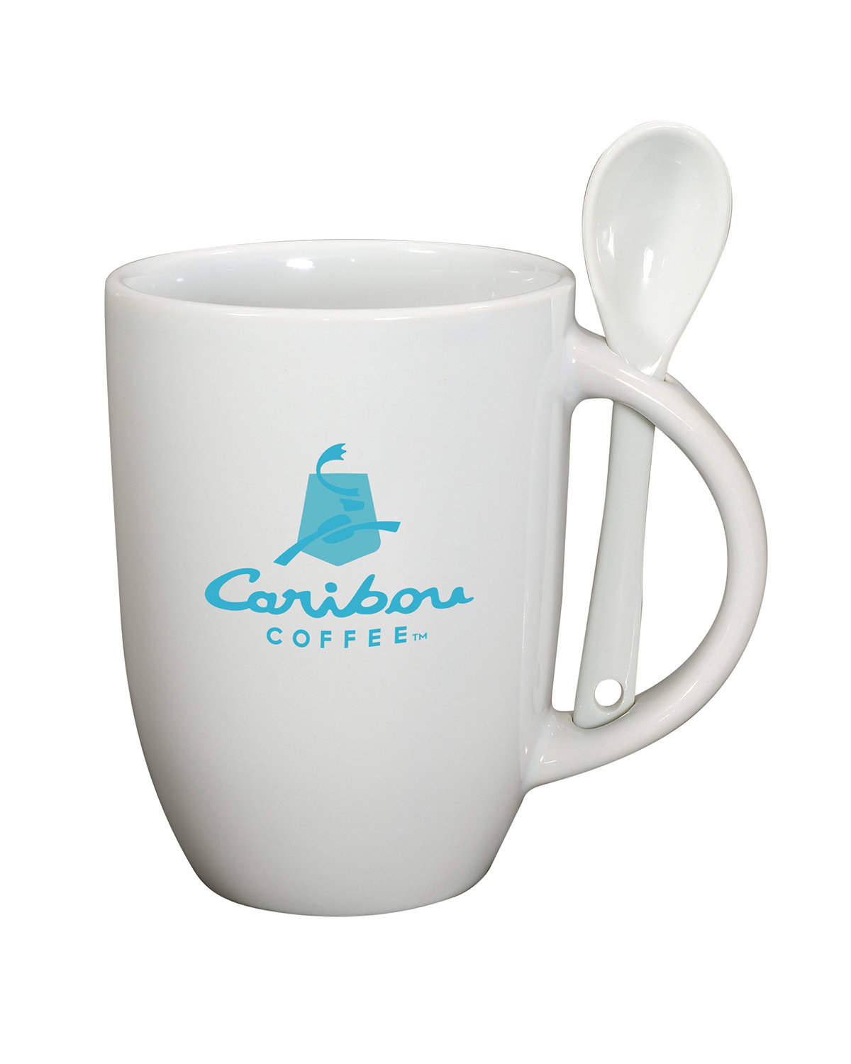 Prime Line 12oz Dapper Ceramic Mug With Spoon