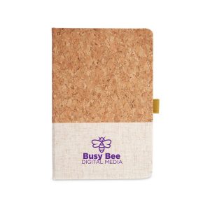 Prime Line Hard Cover Cork And Heathered Fabric Journal