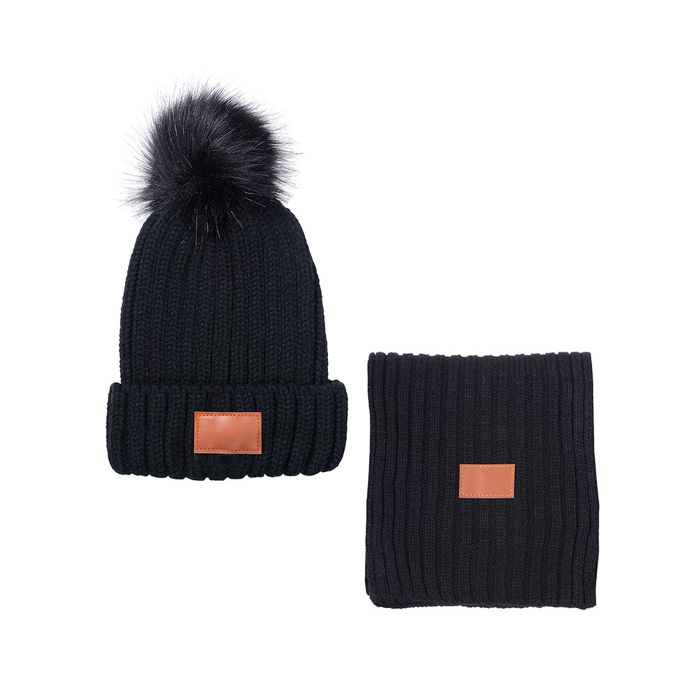 Leeman™ Ribbed Knit Winter Duo Beanie & Scarf