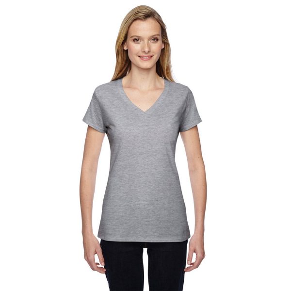 Fruit of the Loom Ladies' Sofspun® Jersey Junior V-Neck T-Shirt