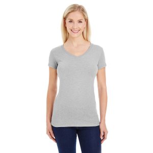 J AMERICA Ladies' Glitter V-Neck T-Shirt