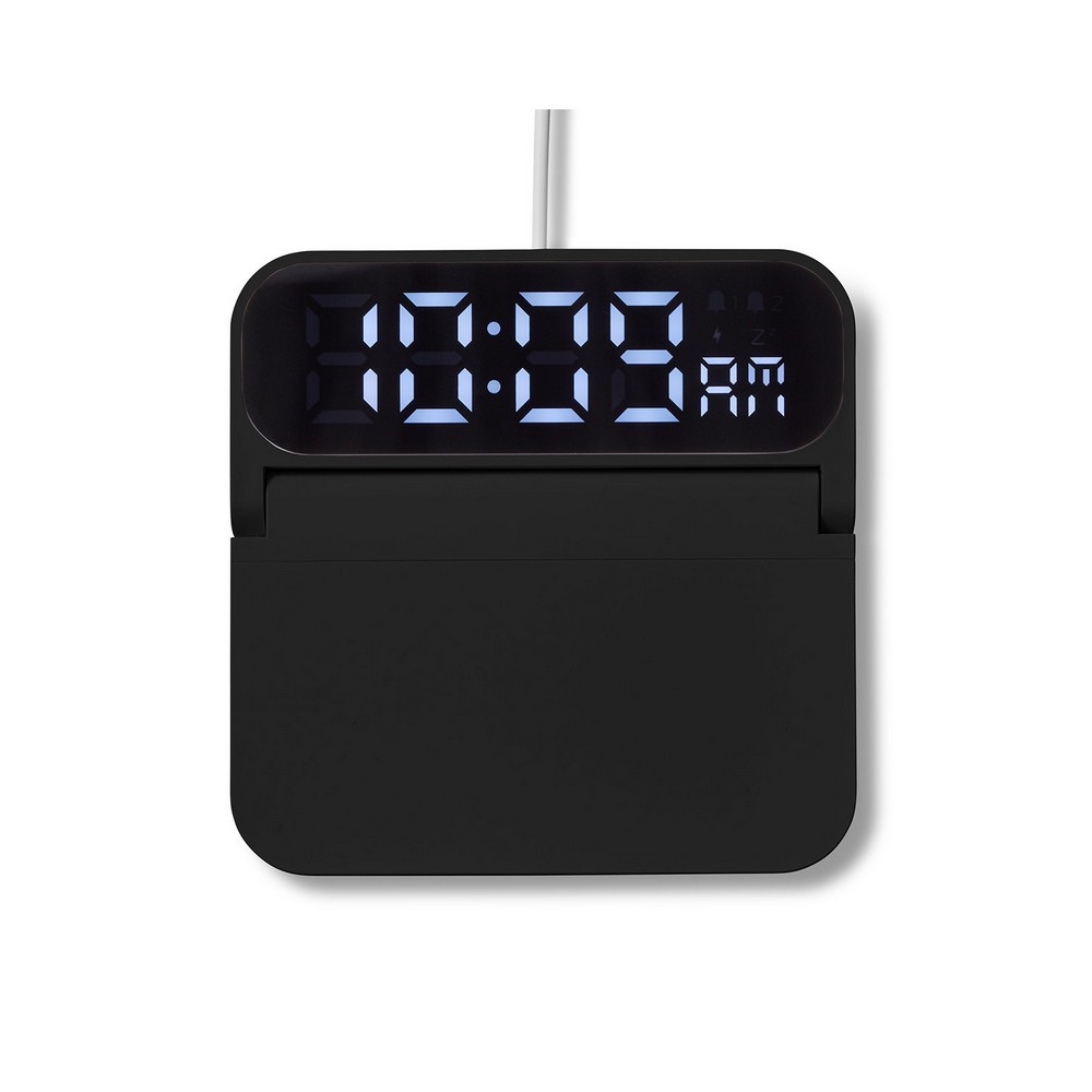 Prime Line Foldable Alarm Clock & Wireless Charger