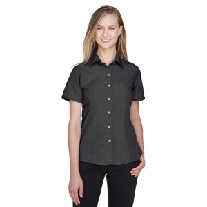 Harriton Ladies' Barbados Textured Camp Shirt