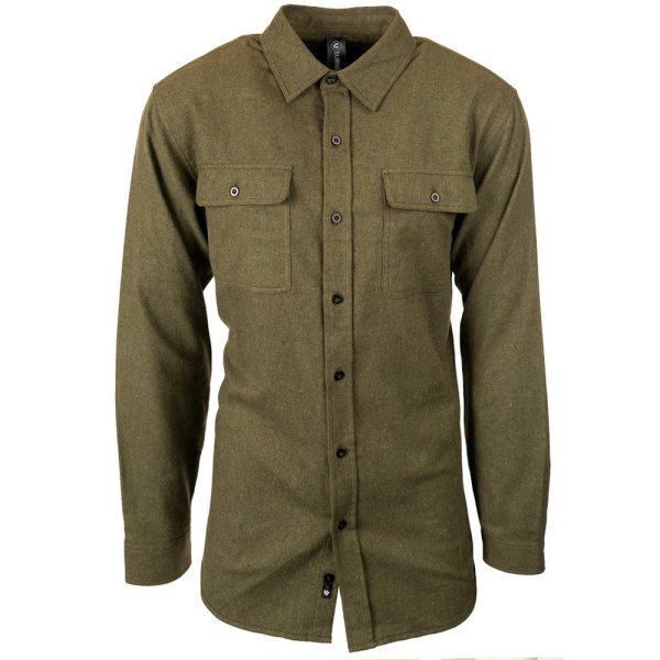 Burnside Men's Solid Flannel Shirt