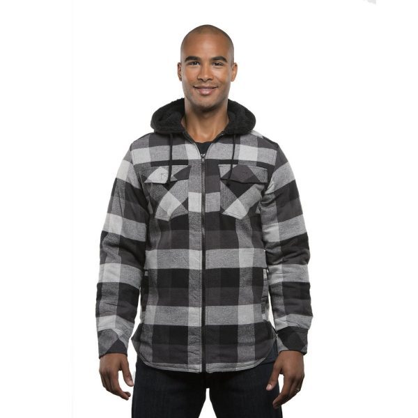 Burnside Men's Hooded Flannel Jacket