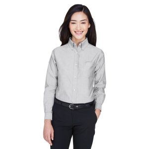 ULTRACLUB Ladies' Classic Wrinkle-Resistant Long-Sleeve Oxford