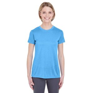 ULTRACLUB Ladies' Cool & Dry Heathered Performance T-Shirt