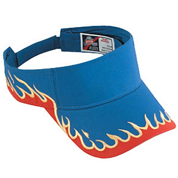 OTTO Flame Pattern Cotton Twill Sun Visor