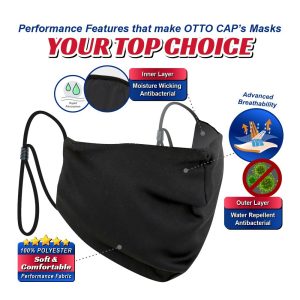 OTTO CAP Contoured Face Mask w/Adjustable Straps & Nose Strip