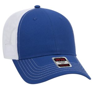 OTTO 6 Panel Low Profile Contrast Vertical Mesh Back Baseball Cap