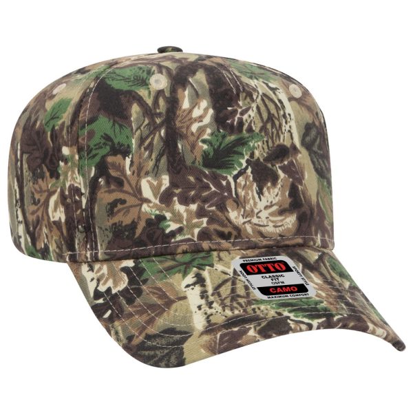 OTTO Camouflage Brushed Cotton Blend Twill 5 Panel Pro Style Baseball Cap