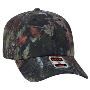 OTTO 6 Panel Camouflage Polyester Canvas Low Profile Baseball Cap