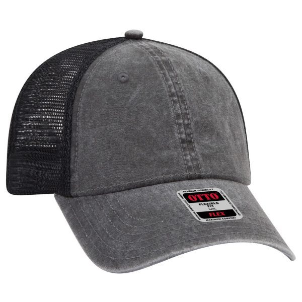 OTTO FLEX 6 Panel Low Profile Cotton Twill Polyester Mesh Back Baseball Cap