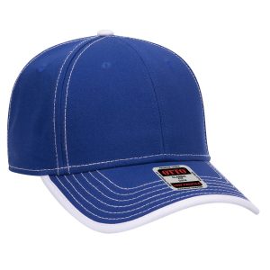 OTTO Superior Cotton Twill w/ Contrast Stitching Binding Trim Visor 6 Panel Low Profile Baseball Cap