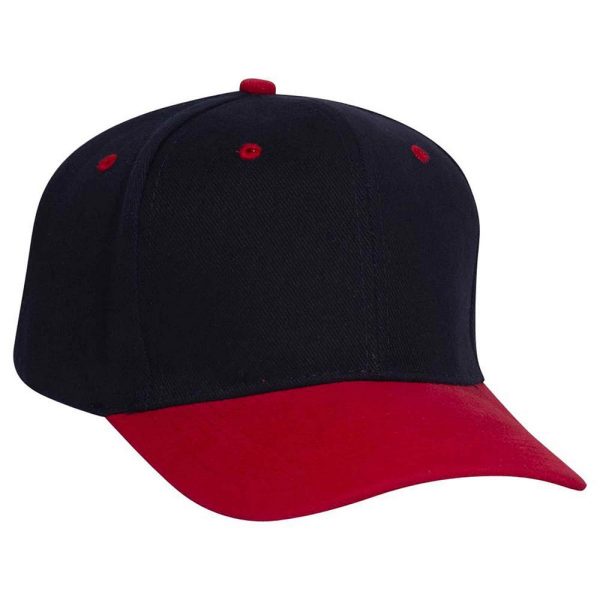 OTTO Brushed Bull Denim 6 Panel Pro Style Baseball Cap