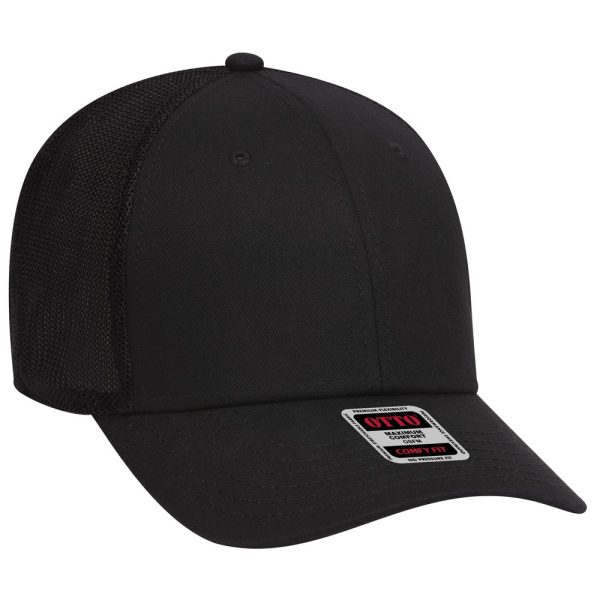 OTTO 6 Panel Low Profile Superior Cotton Twill w/ Stretchable Polyester Mesh Back Baseball Cap