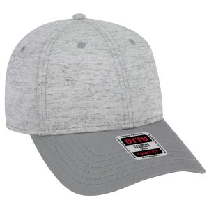 OTTO 6 Panel Rayon Blend Jersey Knit Cotton Twill Low Profile Baseball Cap