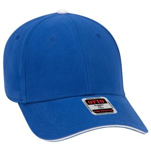 OTTO Ultra Fine Brushed Superior Cotton Twill Sandwich Visor 6 Panel Low Profile Baseball Cap