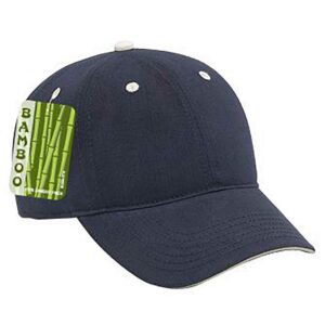 OTTO Brushed Bamboo Twill Sandwich Visor 6 Panel Low Profile Baseball Cap