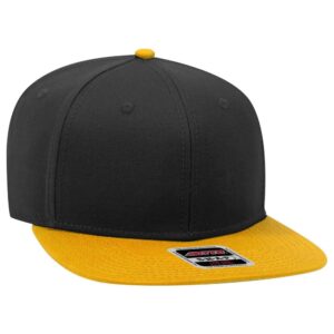 OTTO Superior Cotton Twill Square Flat Visor "OTTO SNAP" 6 Panel Pro Style Snapback Hat