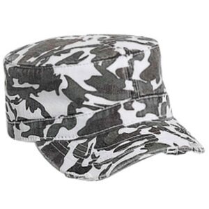 OTTO 6 Panel Camo Print Garment Washed Superior Cotton Twill Military Hat