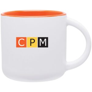 14 oz Minolo (Matte White & Orange)