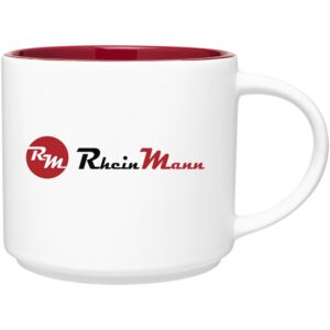 16 oz Monaco (Matte White & Red)