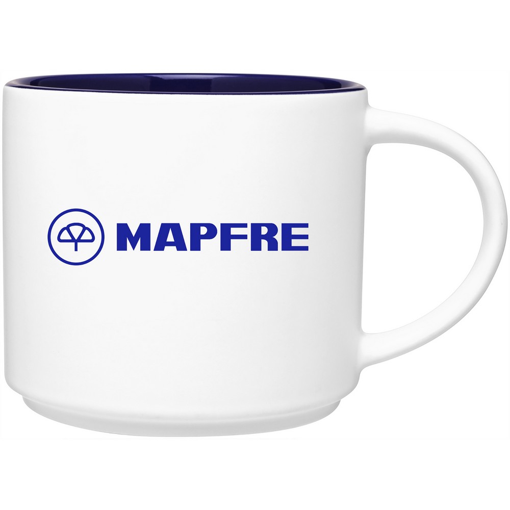 16 oz Monaco (Matte White & Cobalt Blue)