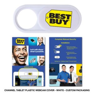 Webcam Cover Channel Tablet Plastic with Custom Packaging
