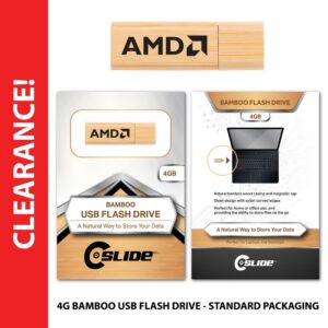 Bamboo Flash Drive 4GB with Standard Packaging