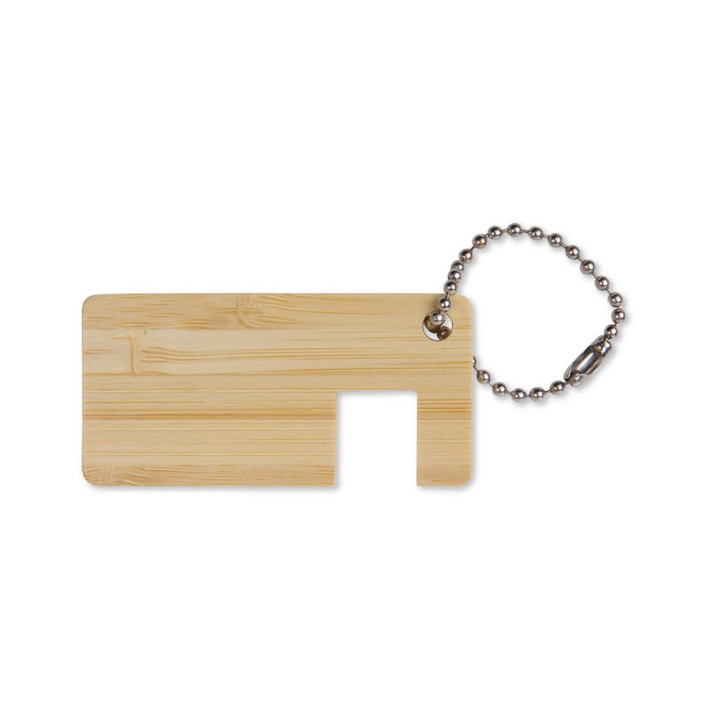 Bamboo Phone Stand Keychain Thin with Custom Packaging