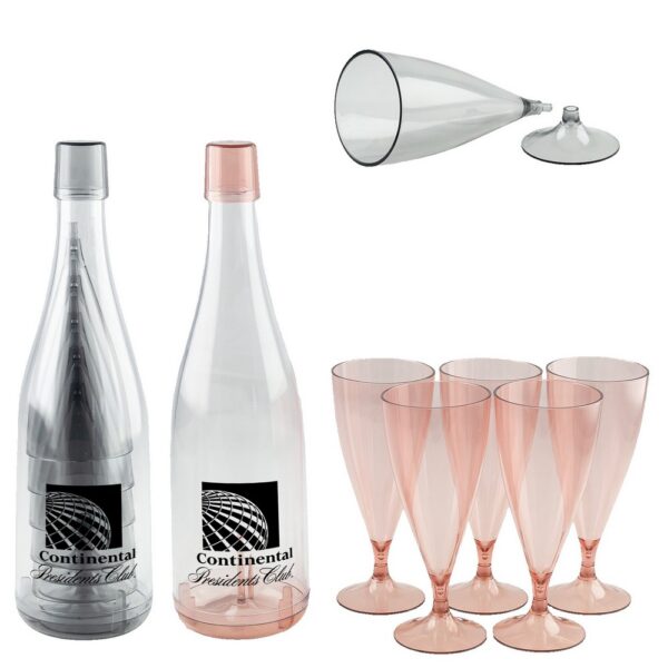 Bubbly Reusable Champagne Flutes Set