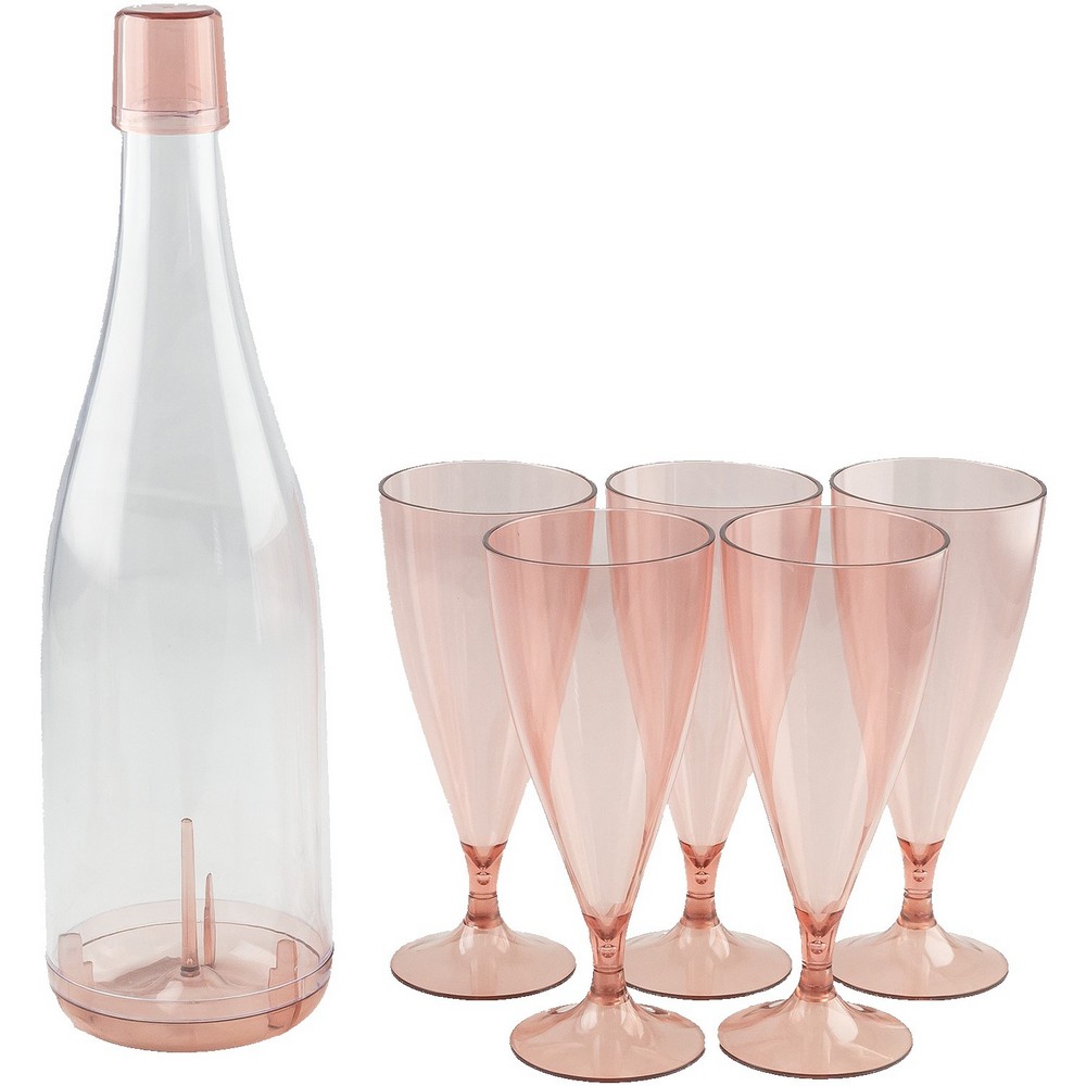 Bubbly Reusable Champagne Flutes Set