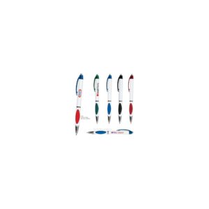 Elliptic White Translucent Gripper Pen