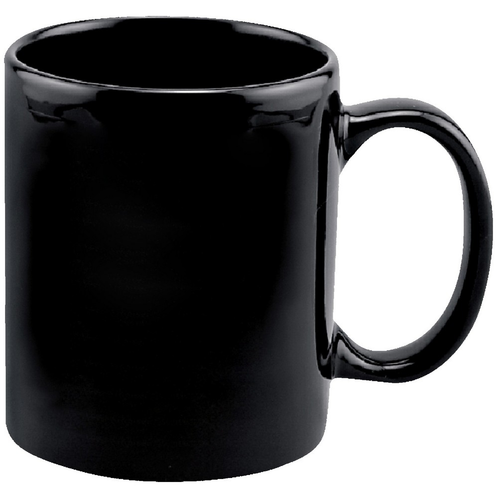 11 oz Full Color Black Stoneware Executive Mug