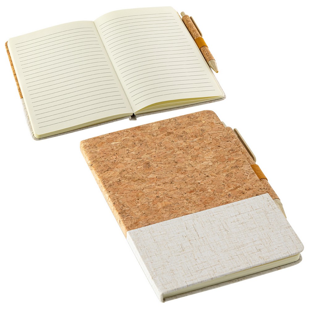 Cork & Linen Journal with Eco Pen