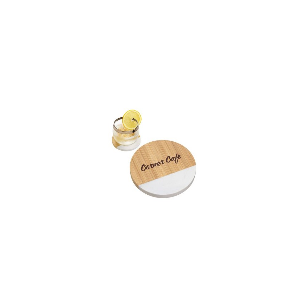 Bamboo/Marble Combo Coaster